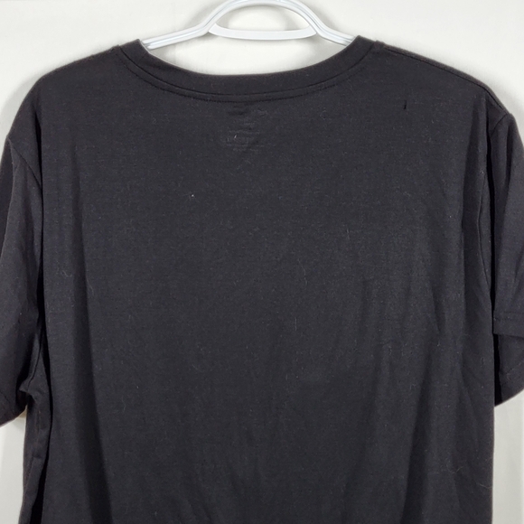 SHEIN Black Short Sleeve Tee with Pink Ghostface Phone "NO YOU HAND UP " Graphic - Picture 4 of 11